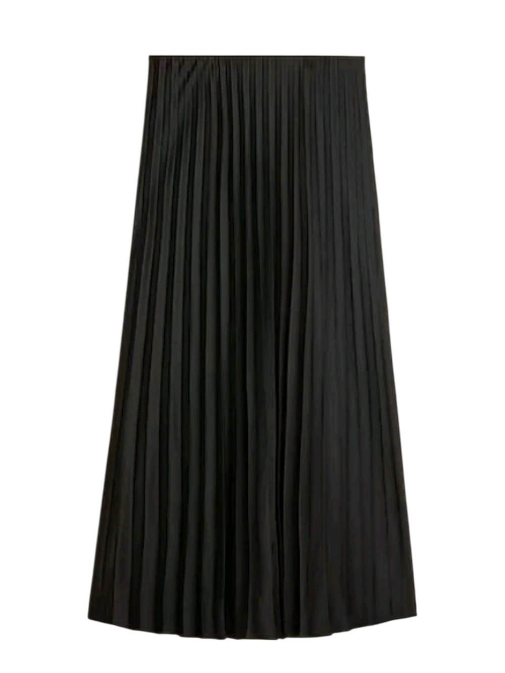 Pleated Midi Skirt - Black